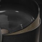 Luxuriöses schwarzes Aufsatzwaschbecken aus farbigem Ton Made in Italy - Tatiana Viadurini