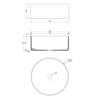 Luxuriöses schwarzes Aufsatzwaschbecken aus farbigem Ton Made in Italy - Tatiana Viadurini