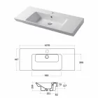 Moderne Arbeitsplatte und Einbauwaschtisch aus farbiger Keramik Maida Viadurini