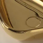 Modernes Aufsatzwaschbecken aus goldener Keramik, hergestellt in Italien, Sofia Viadurini