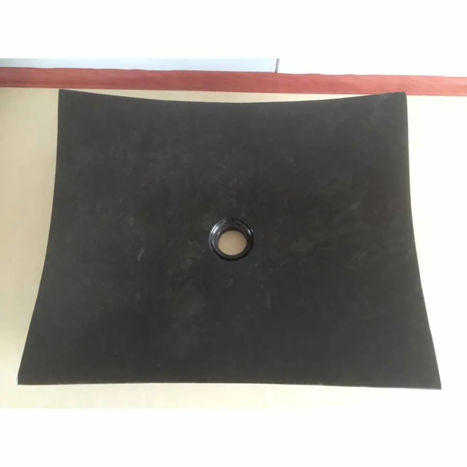 Schwarzes Badezimmer Waschbecken aus Naturstein Liebe, Einzelstück Viadurini