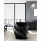 Schwarz freistehende Wanne Twist modernes Design made in Italy Viadurini
