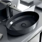 Ovales Aufsatzwaschbecken aus Keramik made in Italy, Yoel Viadurini