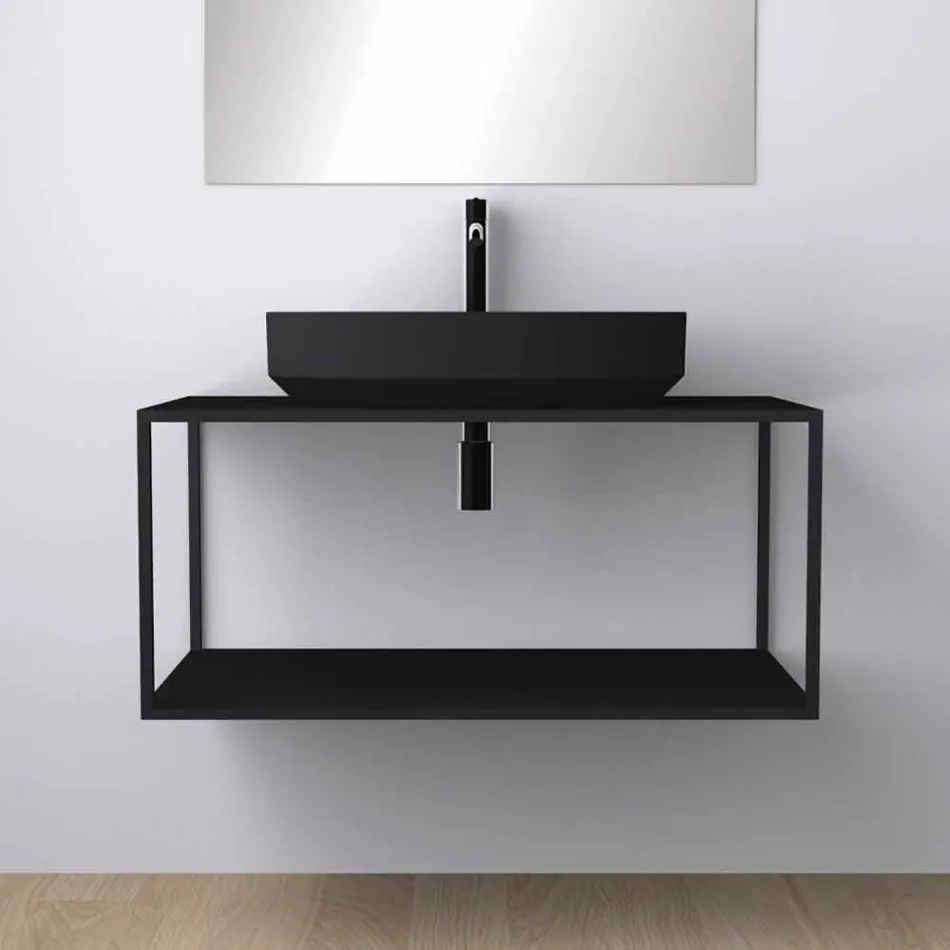 Ovales Aufsatzwaschbecken aus Keramik made in Italy, Yoel Viadurini