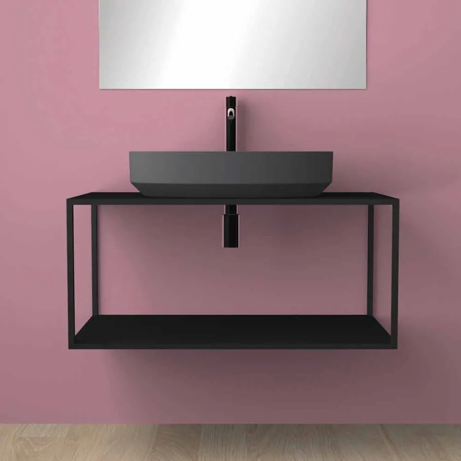 Ovales Aufsatzwaschbecken aus Keramik made in Italy, Yoel Viadurini