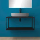 Ovales Aufsatzwaschbecken aus Keramik made in Italy, Yoel Viadurini