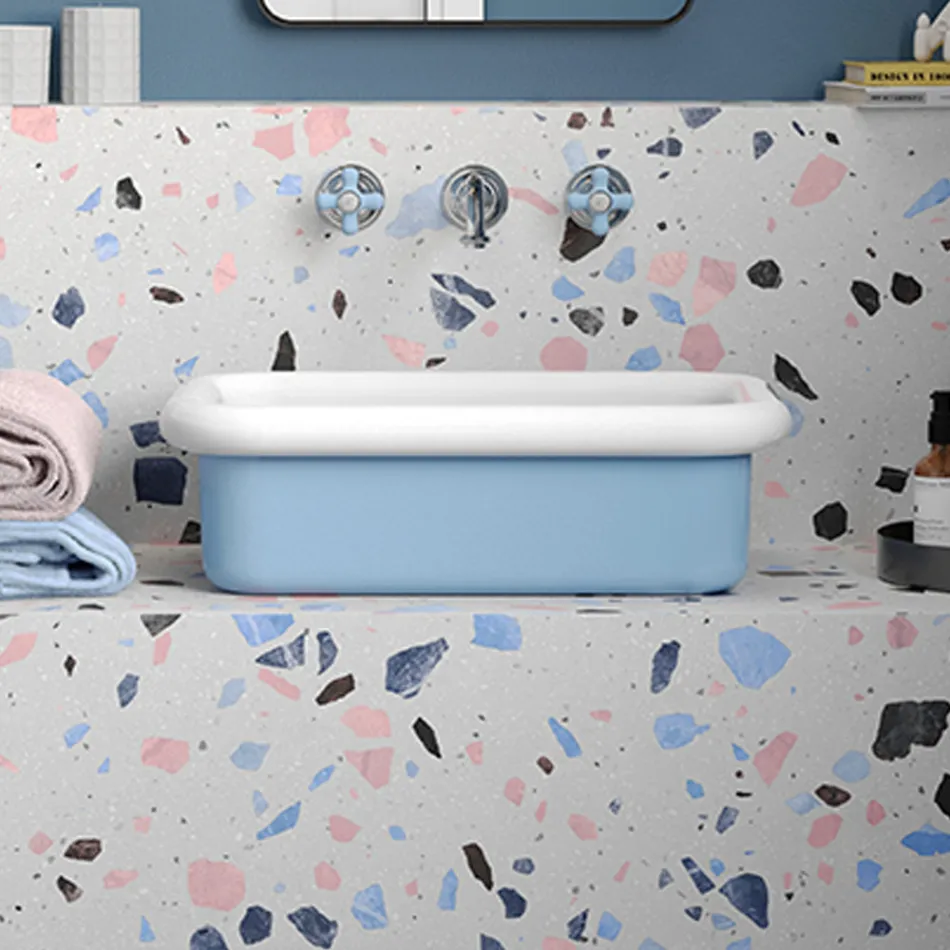 Rechteckiges Aufsatzwaschbecken aus Keramik – Holly Viadurini