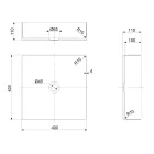 Quadratisches Aufsatzwaschbecken aus Edelstahl in verschiedenen Ausführungen – Calendula Viadurini