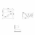 Quadratisches oder rechteckiges Keramikwaschbecken im modernen Design Made in Italy - Act Viadurini