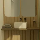 Waschbecken aus Keramik, erhältlich in verschiedenen Farben, hergestellt in Italien – Korb Viadurini