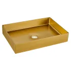 Rechteckiges Aufsatzwaschbecken aus Edelstahl in verschiedenen Ausführungen – Camellia Viadurini