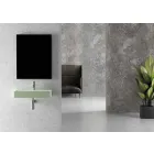 Moderner rechteckiger Aufsatz oder hängender Waschtisch 60x30 cm in Keramik - Akt Viadurini