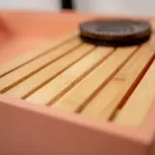 Rechteckiges Aufsatzwaschbecken aus Mali-Orange-Terrazzo – Azalee Viadurini