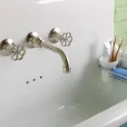 Rechteckiges wandhängendes Keramikwaschbecken im modernen Henry-Stil Viadurini