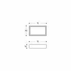 Rechteckiges und modernes Arbeitsplattenwaschbecken aus Designstein - Farartlav3 Viadurini