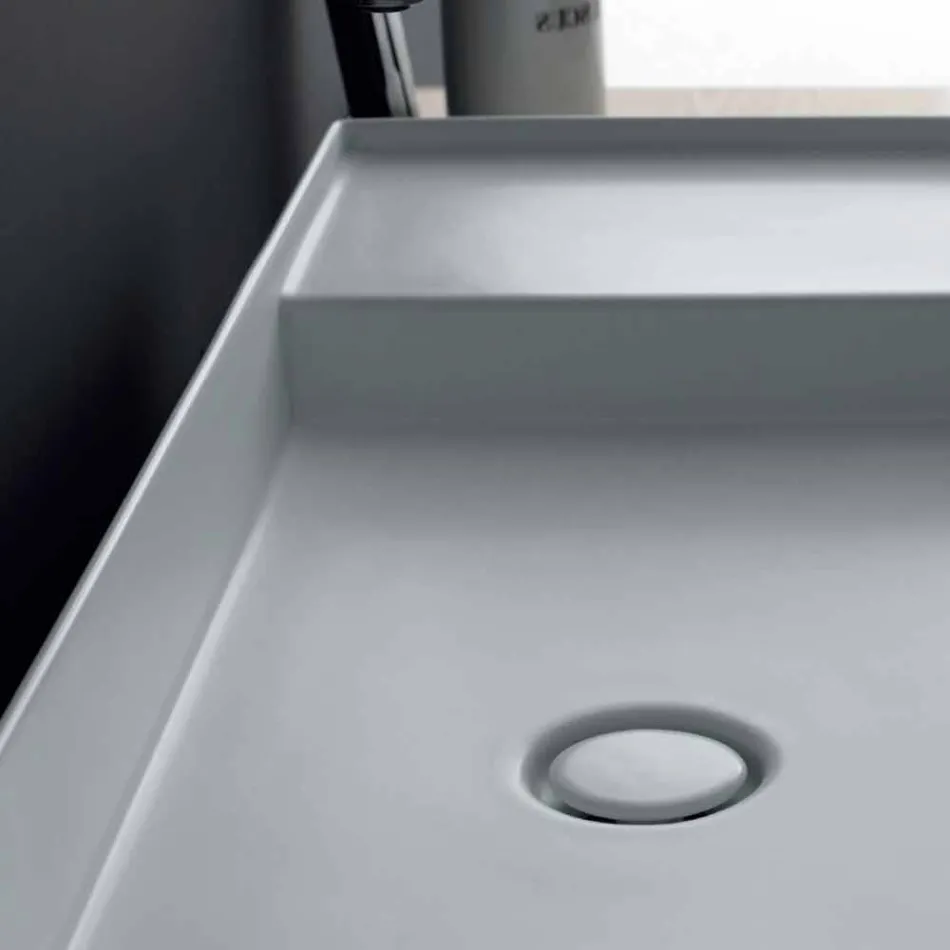 Moderne rechteckigen Becken bunten Keramik-Symbol Alice Keramik Viadurini