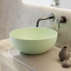 Rundes Aufsatzwaschbecken aus farbiger Keramik, L 40 cm – Chicco Viadurini