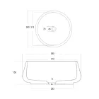 Rundes Aufsatzwaschbecken aus Zement und Harz – Ibisco Viadurini