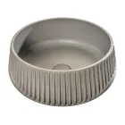 Rundes Aufsatzwaschbecken aus Zement und Harz – Ibisco Viadurini