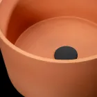 Rundes Aufsatzwaschbecken aus Mali-Orange-Terrazzo – Azalee Viadurini