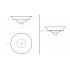 Halbeinbauwaschbecken mit Kobaltblau- und Gold- oder Golddekorationen, hergestellt in Italien – Capatosta Viadurini