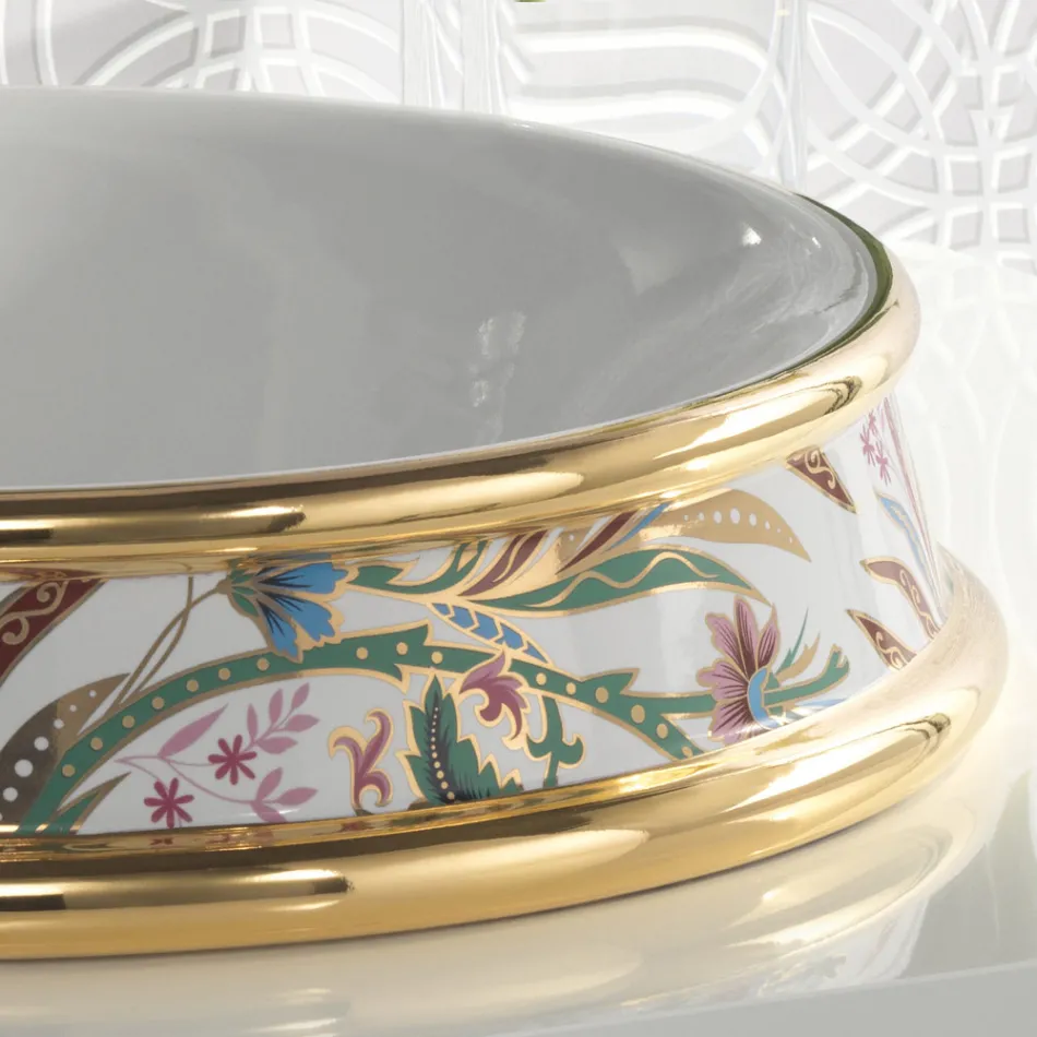 Halbeinbauwaschbecken in verschiedenen Ausführungen aus Schamott, hergestellt in Italien – Erasmo Viadurini