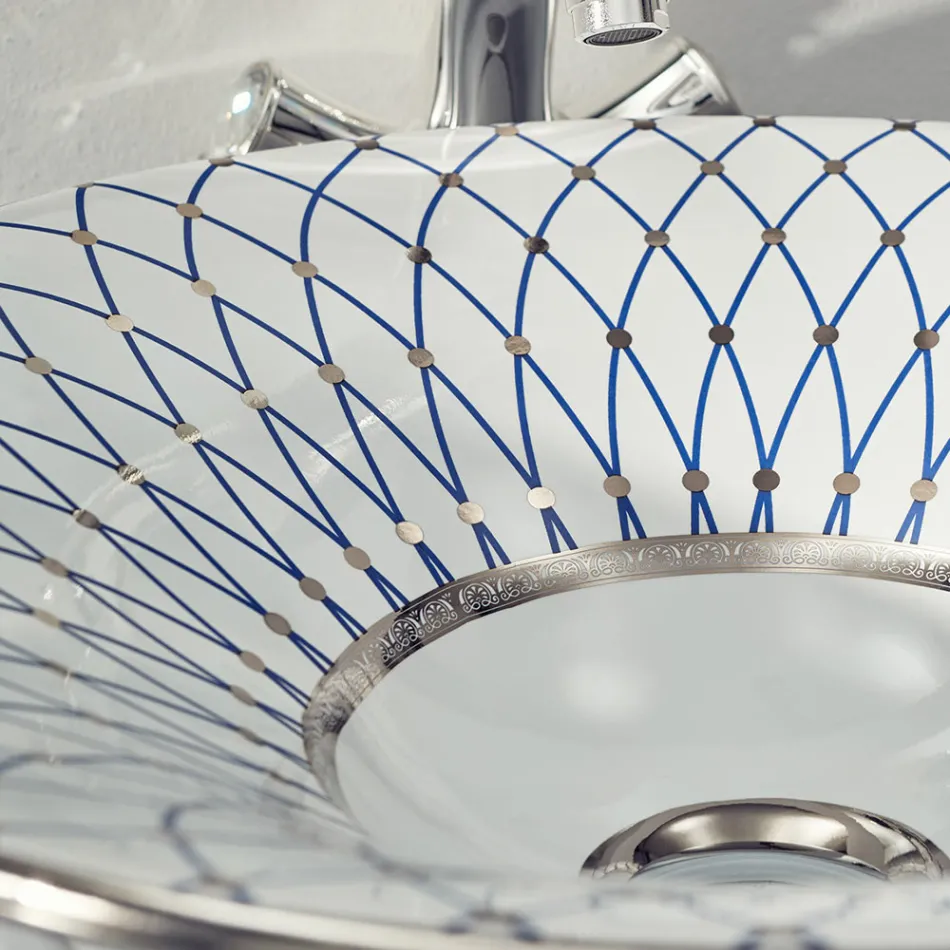 Halbeinbauwaschbecken aus Schamottstein in verschiedenen Ausführungen, hergestellt in Italien – Capatosta Viadurini