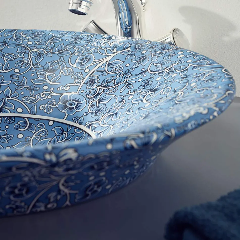 Halbeinbauwaschbecken aus Schamottstein in verschiedenen Ausführungen, hergestellt in Italien – Capatosta Viadurini