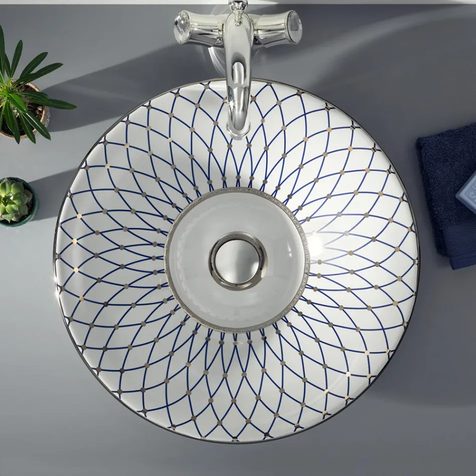 Halbeinbauwaschbecken aus Schamottstein in verschiedenen Ausführungen, hergestellt in Italien – Capatosta Viadurini