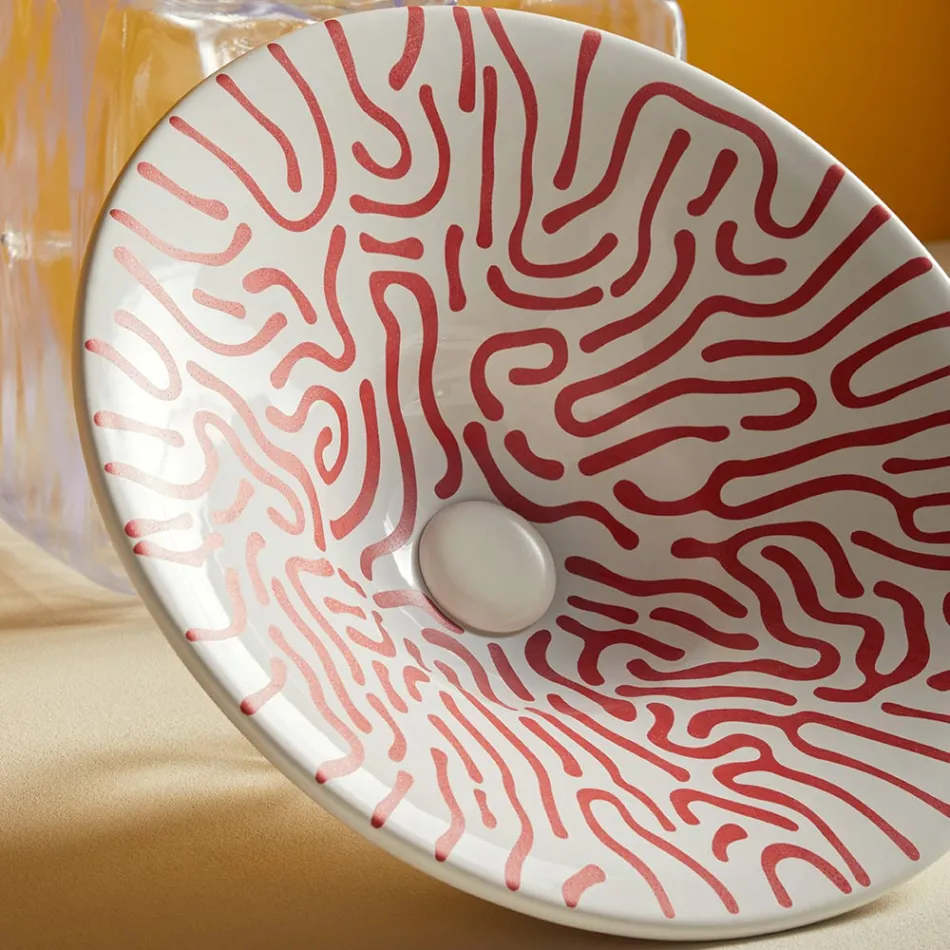 Halbeinbauwaschbecken aus hochwertigem französischem Porzellan – Pausa Viadurini