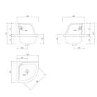 Eckiges Wandwaschbecken aus weißer und farbiger Keramik 42 cm - Angelino Viadurini