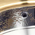 Barockes Unterbauwaschbecken aus Schamott und Platin, hergestellt in Italien, Ägäis Viadurini