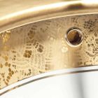 Unterbauspüle aus Schamott und Gold, handgefertigt in Italien, Ägäis Viadurini