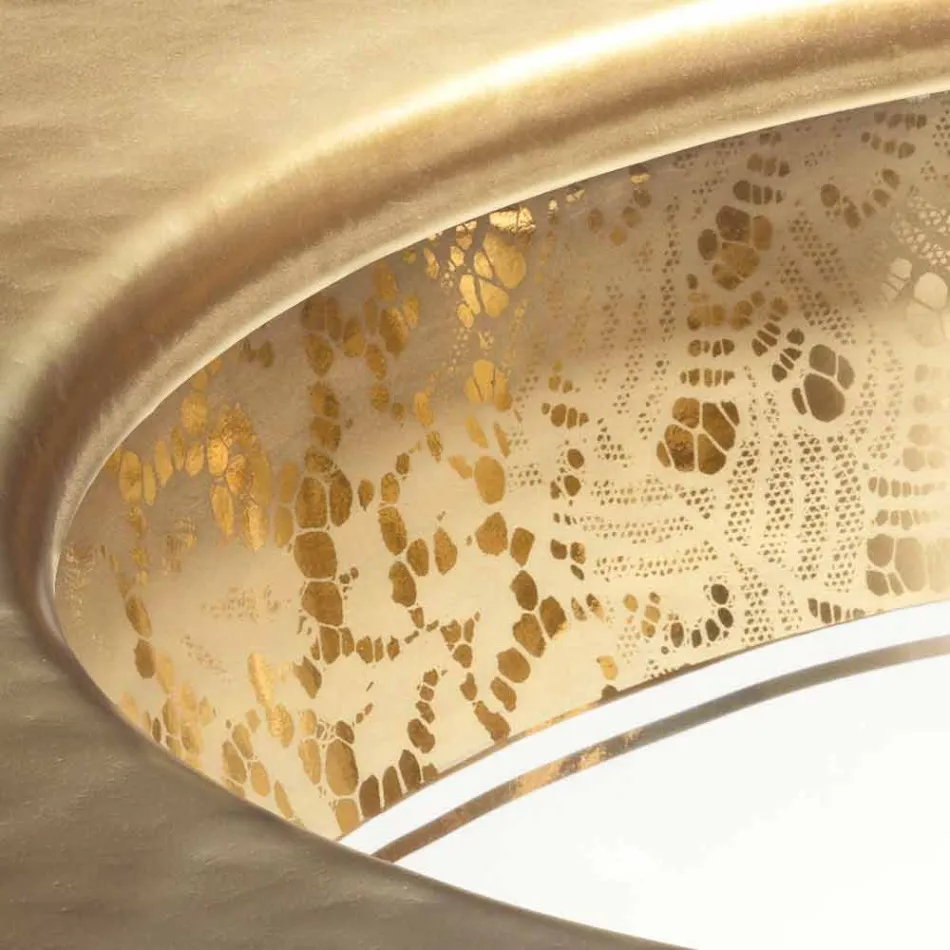 Unterbauspüle aus Schamott und Gold, handgefertigt in Italien, Ägäis Viadurini