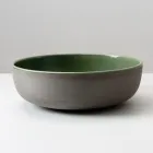 Aufsatzwaschbecken aus dunklem Raku, hergestellt in Italien - Tropf Viadurini