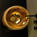 Rundes Aufsatzwaschbecken aus Keramik-gold Design made in Italy Elisa