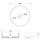 Sun Circle runder Keramikwaschtisch mit einem Durchmesser von 40 cm Viadurini