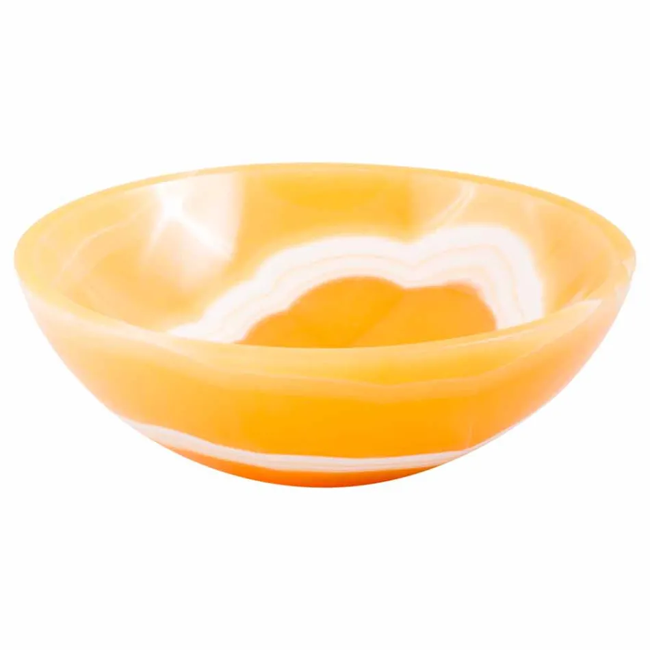 Aufsatzwaschtisch in orange Onyx Stein Aris Viadurini