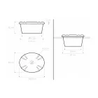 Handgegossenes Vintage-Porzellanwaschbecken mit Blumen, hergestellt in Italien – Barbera Viadurini