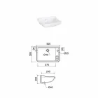 Hängendes Handwaschbecken aus Keramik im klassischen Design, hergestellt in Italien - Nausica Viadurini