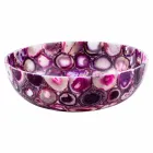 Rundes Achat-Stein-Countertop-Waschbecken - Büffel Viadurini