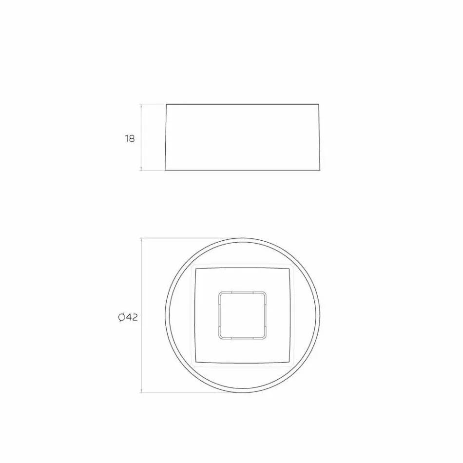 Runder Aufsatzwaschtisch aus Italien, Forino Viadurini
