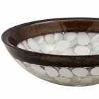 Runde handgefertigte Spüle aus Harz, Buguggiate Viadurini