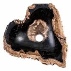 Handgefertigte Spüle aus fossilem Holz, Neirone Viadurini