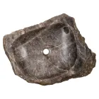 Handgefertigtes Aufsatzwaschbecken aus Rauchquarzstein, Vigasio Viadurini