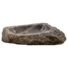 Handgefertigtes Aufsatzwaschbecken aus Rauchquarzstein, Vigasio Viadurini