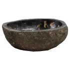 Handgefertigtes Aufsatzwaschbecken aus Flussstein, Palizzi Viadurini