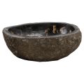 Handgearbeitetes Aufsatzwaschbecken aus Flussstein, Palizzi, Einzelstück