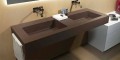 Modernes doppelte Wand Hängewaschbecken aus Luxolid made in Italy, Ruffano
