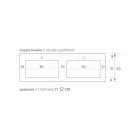 Modernes Doppel-Waschbecken in Luxolid aus Italien, Ruffano Viadurini